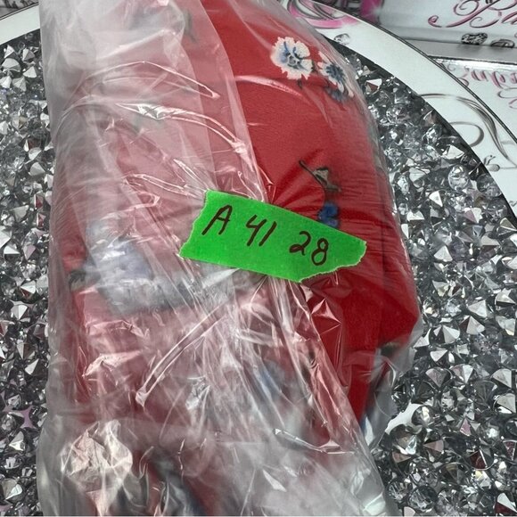 Divided cardigan kimono open front waterfall flowers Floral Red Kimono Cardigan - Picture 10 of 10